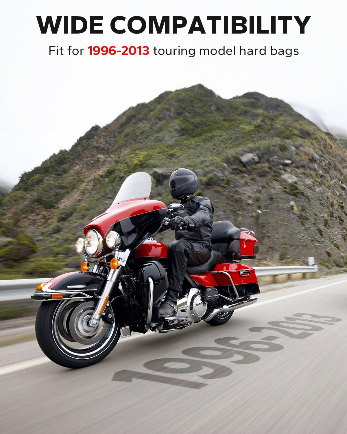 3 Keys Saddlebag Lock Set for Harley Davidson Touring Electra Glide Road King image number 5