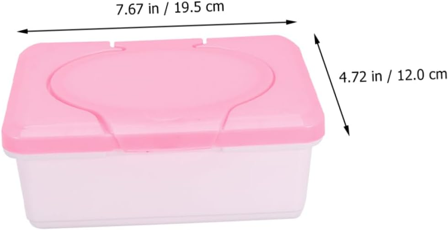 2Pcs Wet Tissue Boxes with Lid Reusable Wet Wipes Container for Home and Rooms Prevents Drying Sturdy Design image number 6