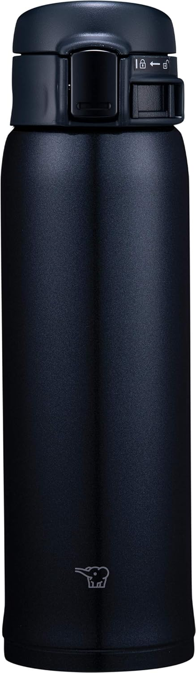 ZOJIRUSHI SM-SF One-Touch Open Stainless Steel Vacuum Insulated Bottle, 600 Ml, AD: Navy 20-Ounce