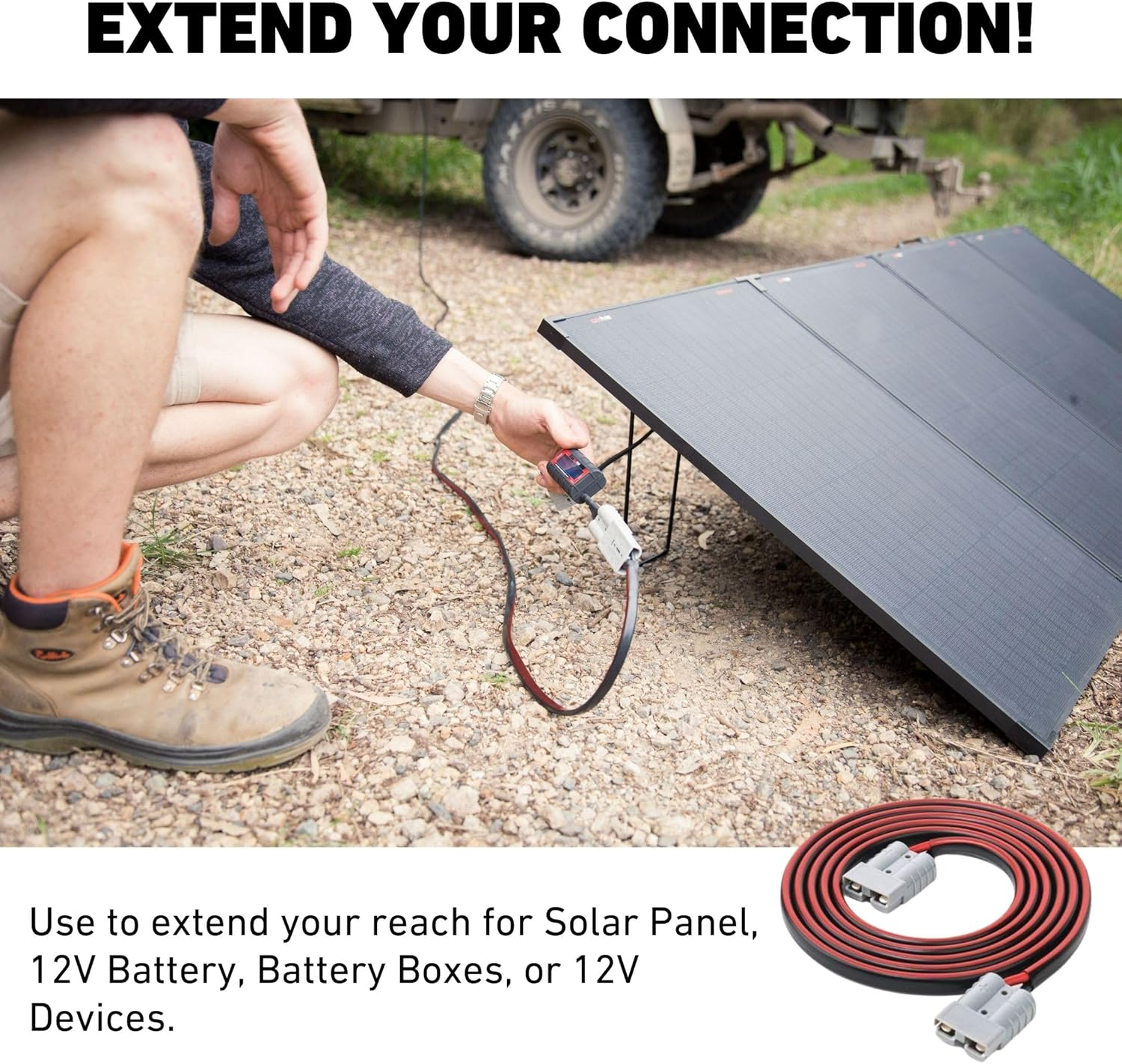 Kickass 8B&S 2.5 Metre Extension Lead with Anderson Style Connectors image number 2