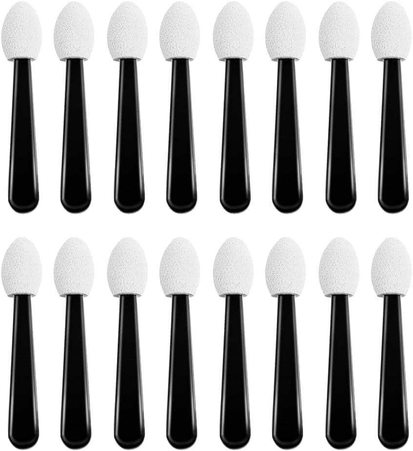 100Pcs Black White Small Eyeshadow Applicators Eye Shadow Sponge Applicator Sticks Eye Makeup Applicators Sponge Tip Make up Applicators Eyeshadow Brushes image number 4
