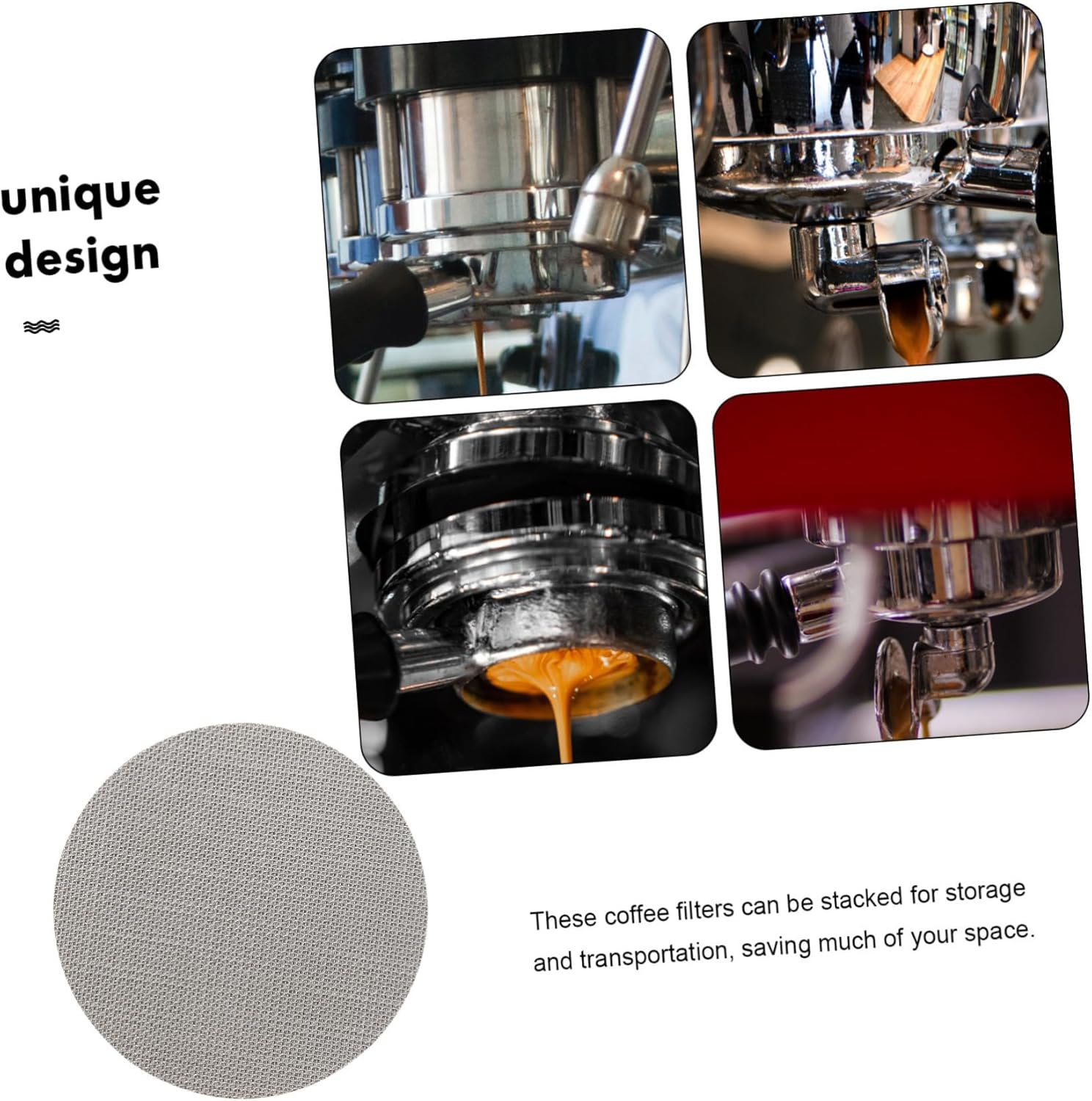 POPETPOP Stainless Filter Mesh Reusable Espresso Screen for Percolators Thickness Easy to Clean Space Saving Design for Fresh Coffee and Loose Tea Enjoyment image number 2