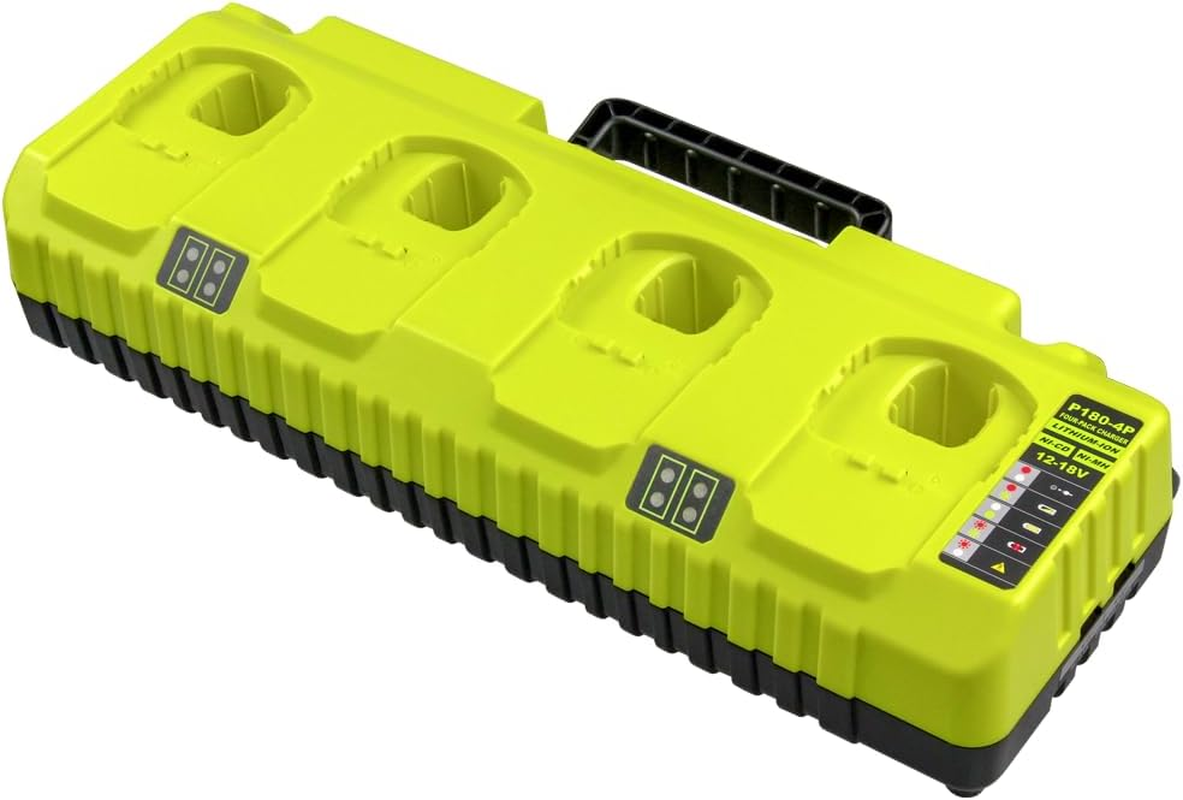 Replacement P108 Battery Dual Charger, 12V-18V, 5A Output, Compatible with Ryobi Batteries No Battery Only Charger image number 5