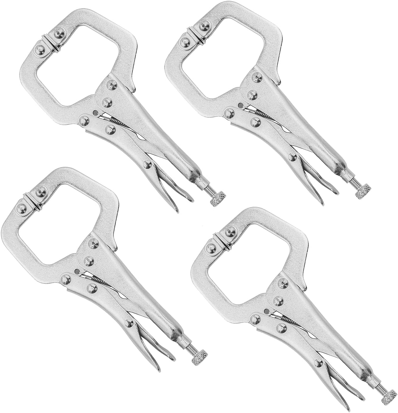 ZONADA Set of 4 C-Clamp 6 Inch with Swivel Pads &ndash; Strong Steel Vise Grip for Welding, Carpentry, Metalworking and DIY Projects image number 3