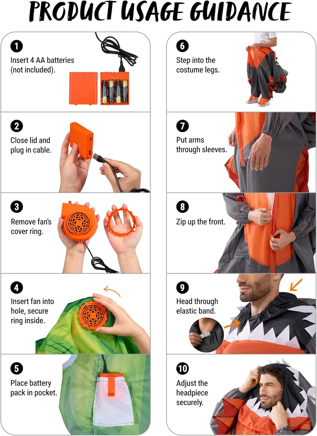 Spooktacular Creations Inflatable Costume Tube Dancer Wacky Waiving Arm Flailing Halloween Costume Adult Size