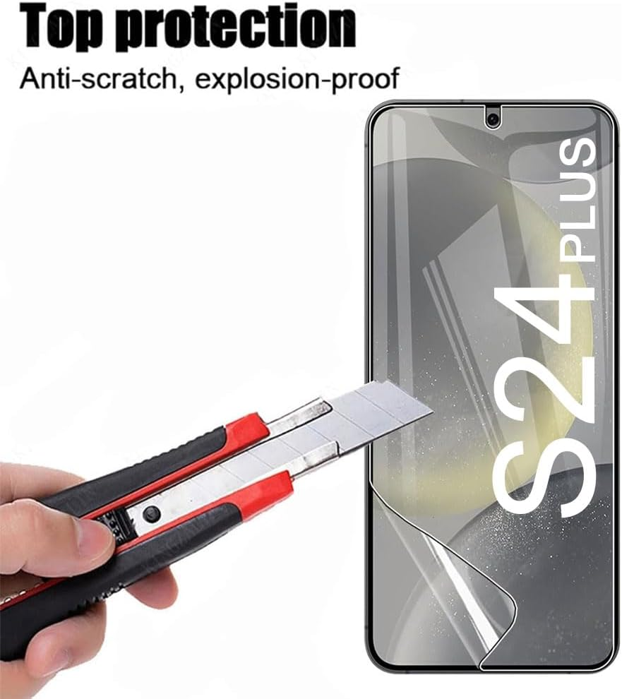 【2Pcs】Hydrogel Screen Protector for Samsung Galaxy S24 plus S24+ HD Clear Full Coverage Film Bubble Free Fingerprint image number 1