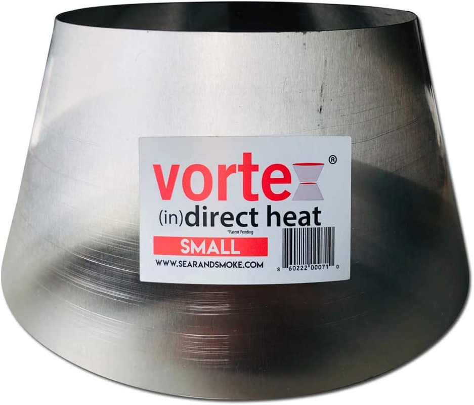 VORTEX (IN) DIRECT HEAT Vortex Small (In) Direct Cooking Charcoal Grill Bbq Accessory Cone 18.5 22.5 Weber Smokey Mountain Wsm Small - Stainless - Usa Made - Sm Size image number 2