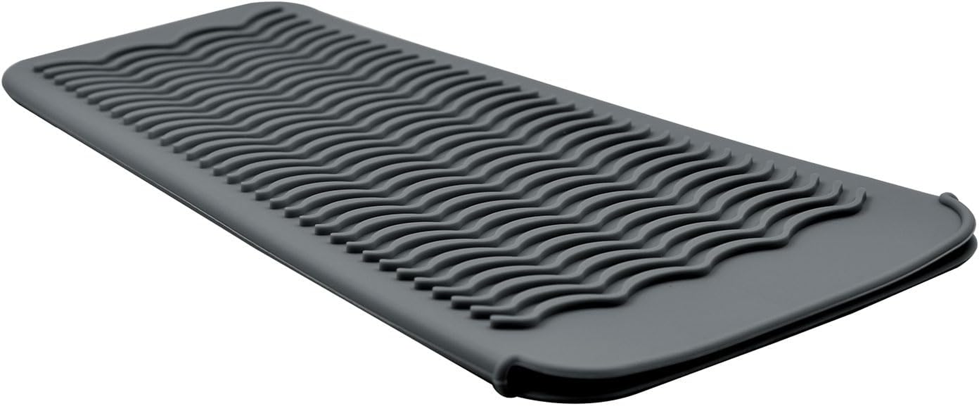 EIOKIT Silicone Heat Resistant Mat for Hair Iron, 11 X 5 Inch, Grey, 1 Pack