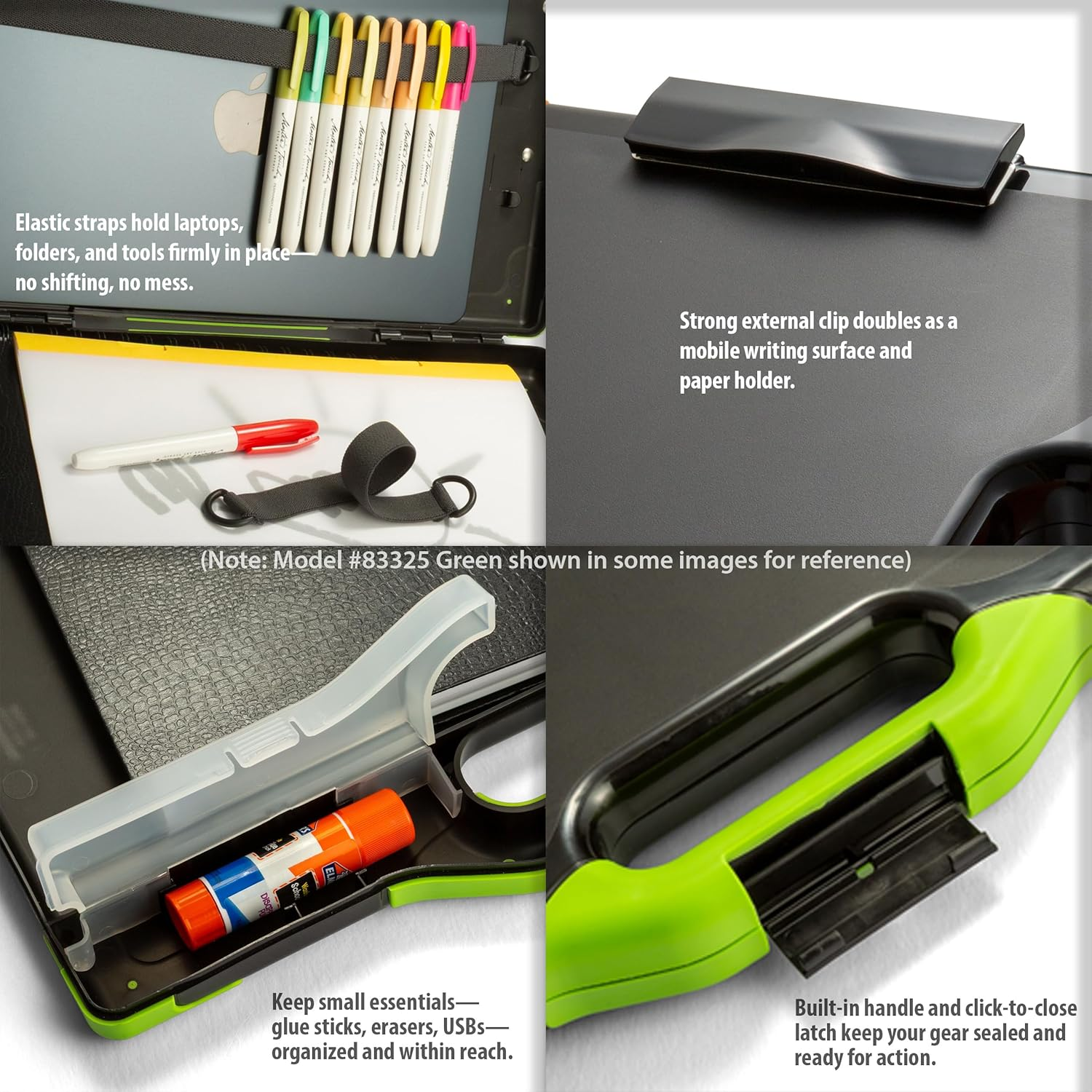 Officemate OIC Carry All Clipboard Storage Box, Letter/Legal Size, Black and Gray (83324) image number 2