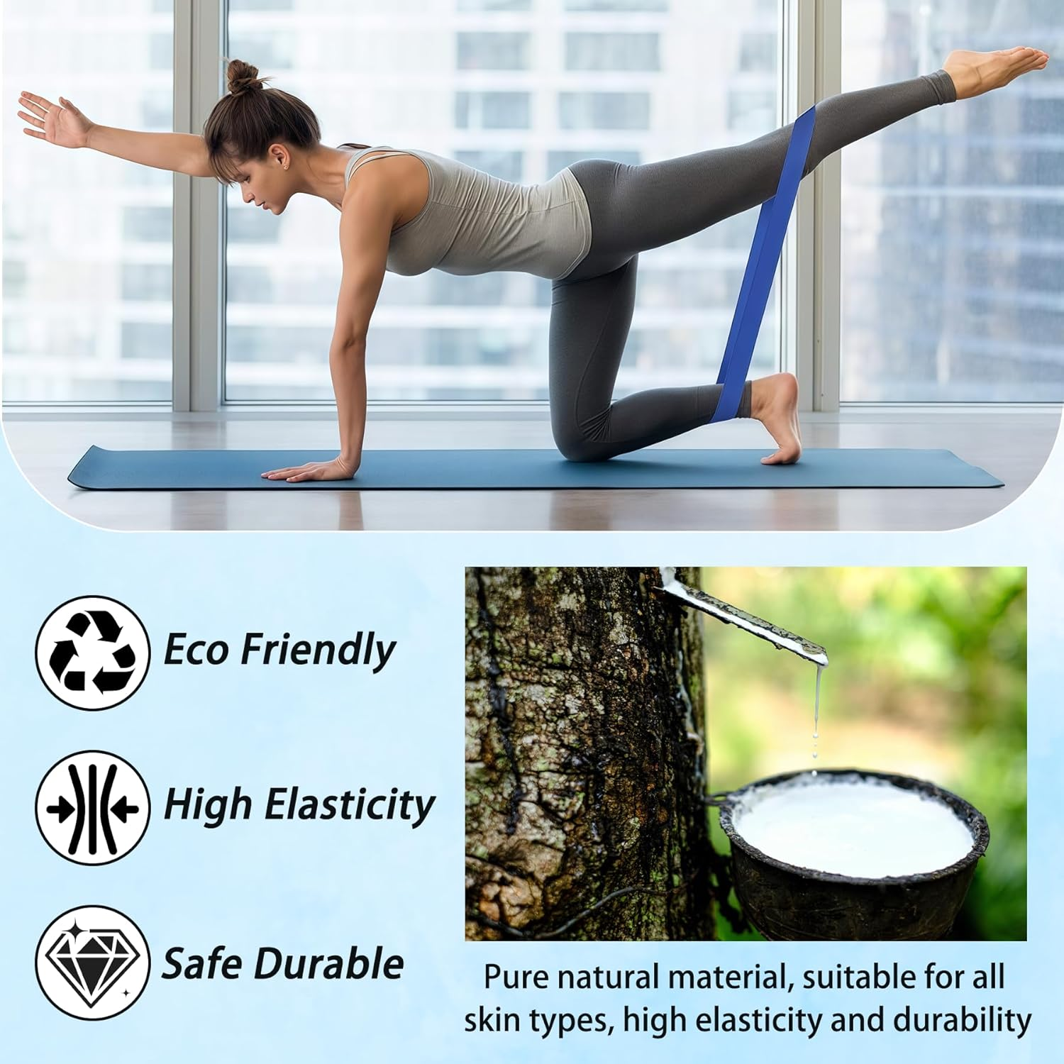 5-Piece Resistance Bands Set - 4 Levels of Resistance for Gym & Home Workouts | Exercise & Fitness Equipment - Multicolor image number 6