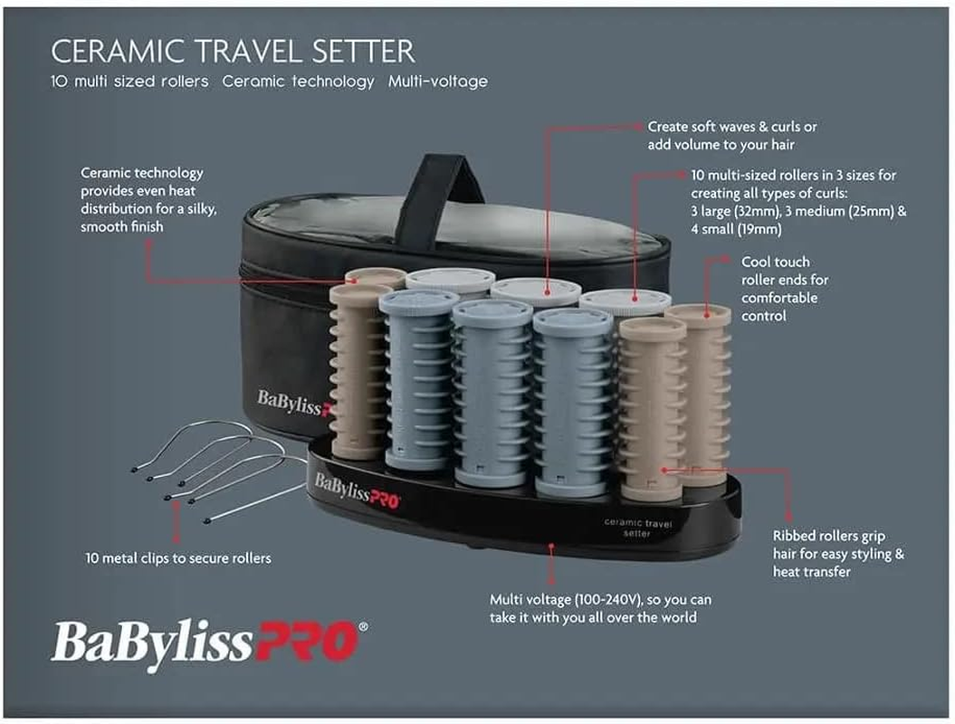 Babylisspro Travel Hot Roller Set 10Pc image number 1