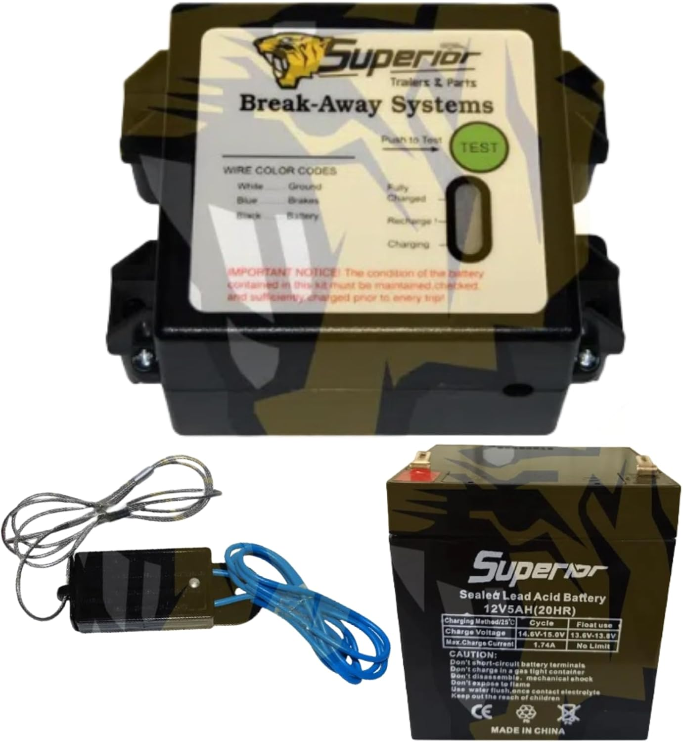 Superior Break Away System - Battery Breakaway Kit 5 Amp (HBA Series) -Trailers image number 1