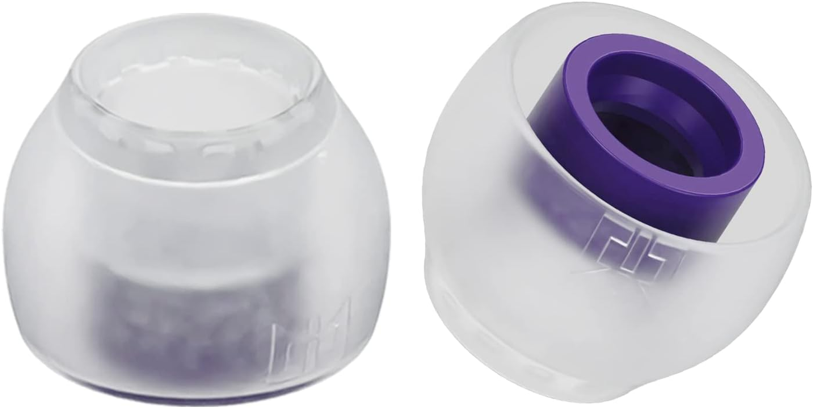 Yinyoo Tri Clarion Replacement Silicone Eartips Rubber Tips for 4.00Mm-5.50Mm Inner Nozzle, In-Ear Earbuds, Headphones, Headset, Purple, Pack of 6, 3 Pairs, M