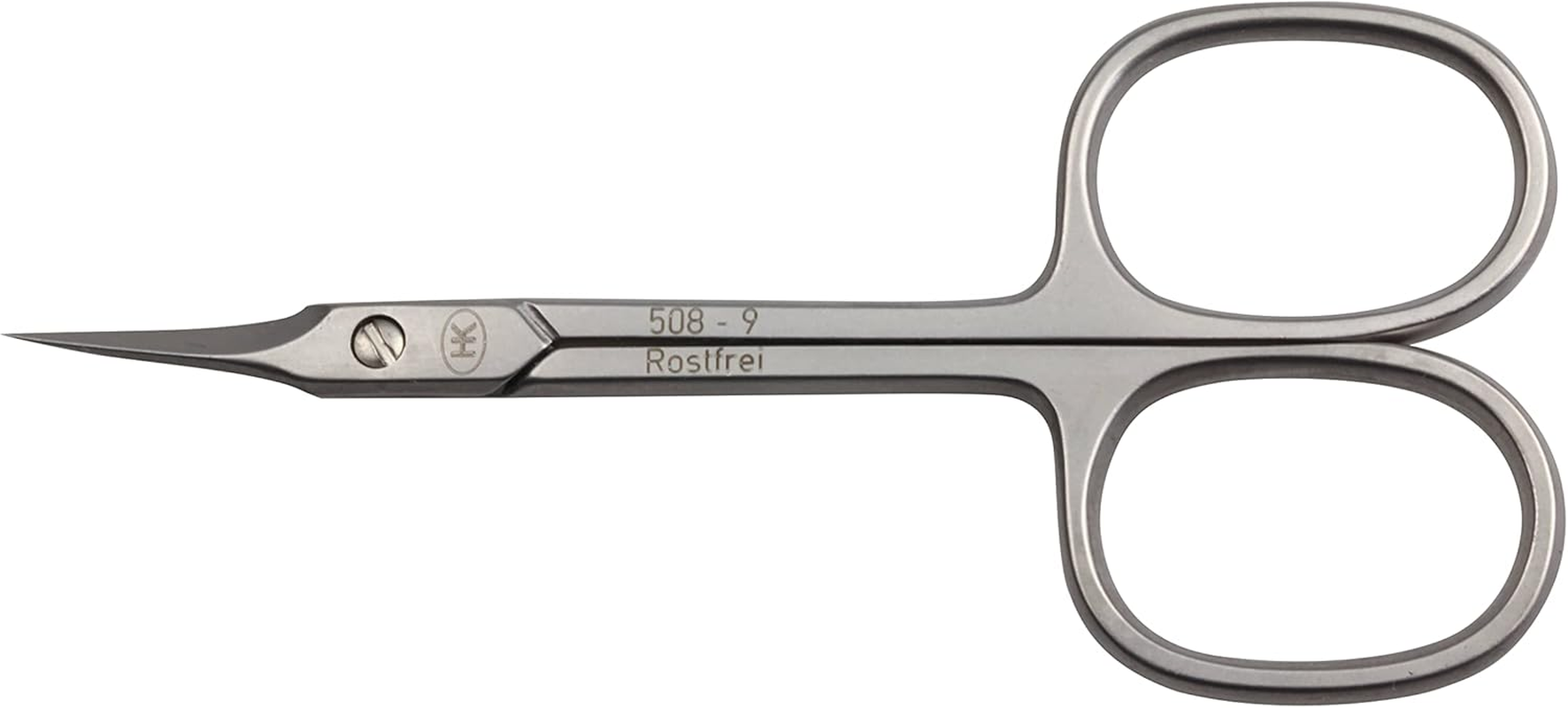 HK Manicure 508-9000 - 9 Cm Curved Cuticle Scissors with Tower Tip - Extra Precise, Rust-Proof, Anti-Allergenic image number 1