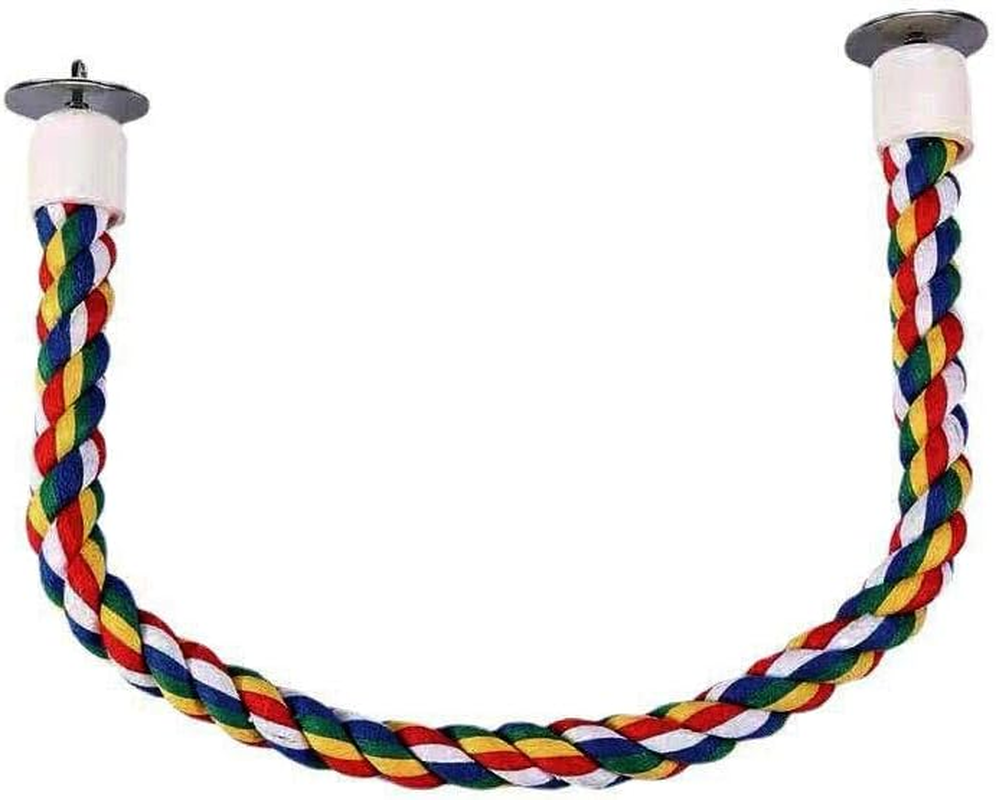 Pet Bird Rope Perches Parrot Colourful Cage Comfy Perch Bungees for Birds Toy AU image number 5