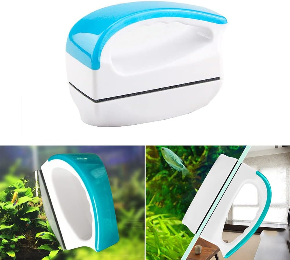 Aquarium Magnetic Scrubber Cleaner, Algae Scrapers Fish Tank Aquatic Algae Cleaning Tool Brush Magnet Scraper with Floating Design (Large) image number 3