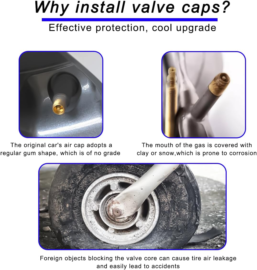 JNNJ 12 Pieces Valve Caps, Car Valve, Metal Caps, Air Cap Cover, Tyre Valve Caps, Aluminium Alloy Air Caps Cover, Metal Car Wheel Tyre Valve Stem Caps, Cars, Suvs (Red)