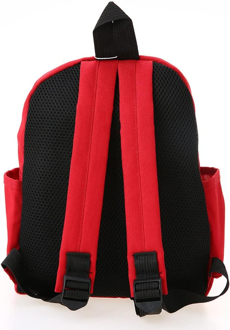 Tignapoo Kids School Bags Canvas Cute Star Pattern Travel Backpack Children Kindergarten Schoolbags with Coin Purse Red image number 5