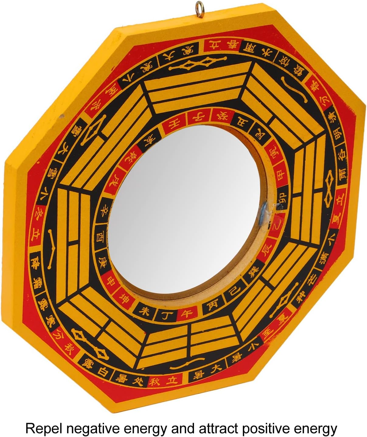 Chinese Bagua Mirror Feng Shui Mirror, Attract Positive Energy & Good Luck, Traditional Feng Shui Decoration Outdoor Convex Mirror Suitable for Door Hangings image number 1