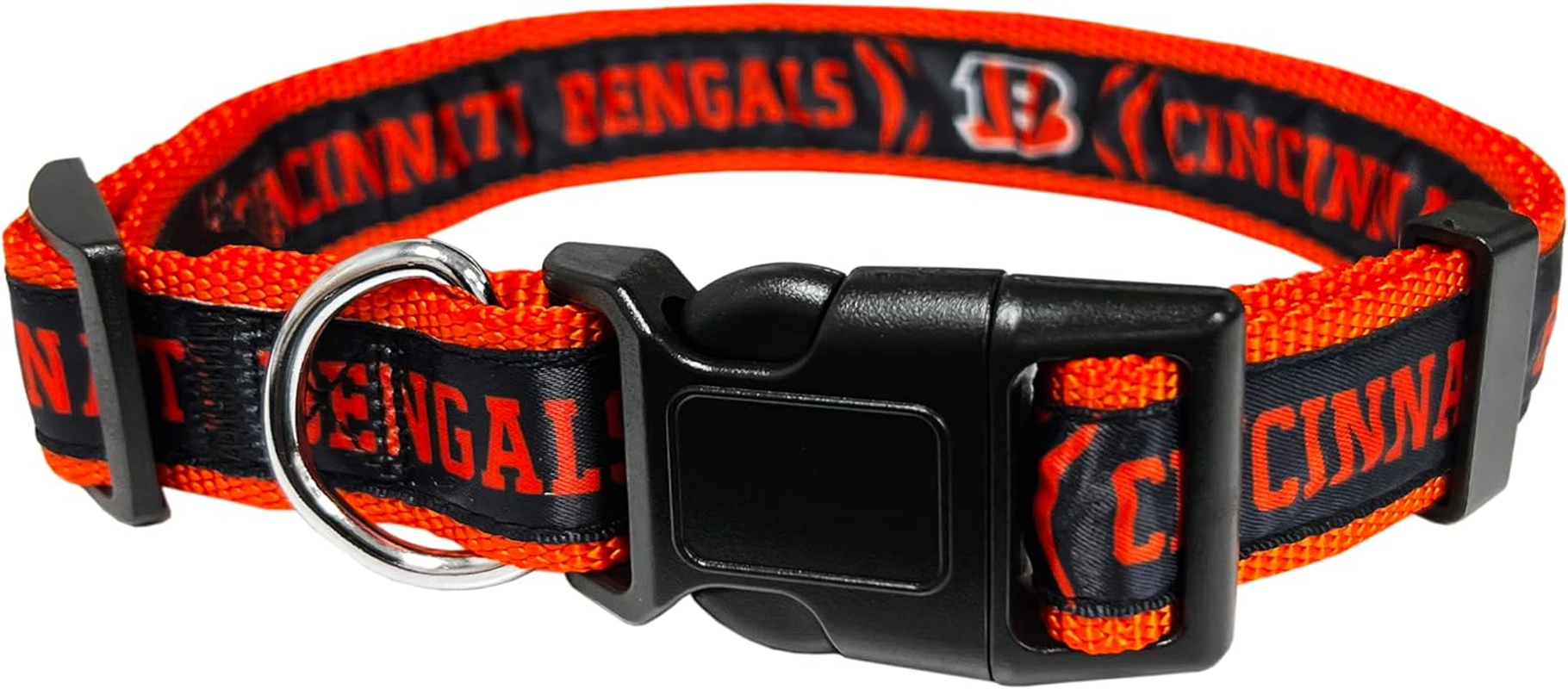 NFL PET Collar Cincinnati Bengals Dog Collar, Large Football Team Collar for Dogs & Cats. a Shiny & Colorful Cat Collar & Dog Collar Licensed by the NFL image number 5