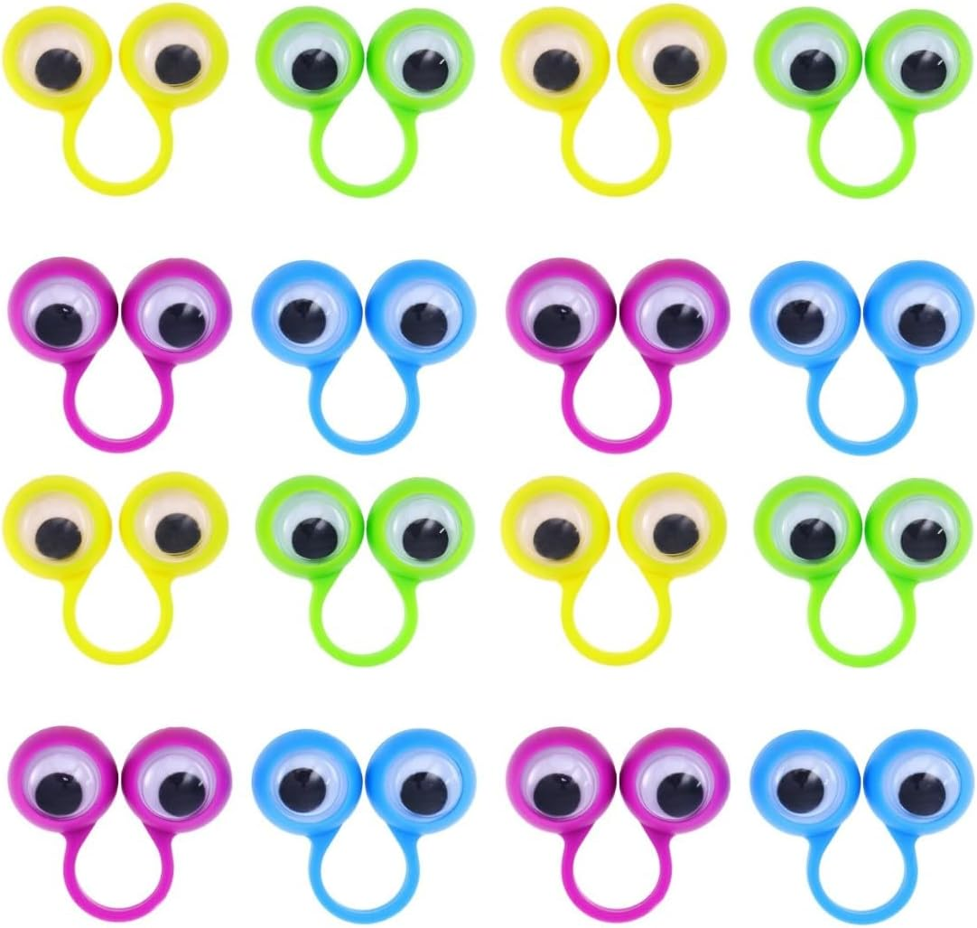 12Pcs Eye Finger Puppet,Eye on Rings Finger Puppets,Wiggly Googly Eyeball Ring,Fun Show Prize Fillers,Birthday Easter Party Favor,Puppet Eyes,Eye Rings,Puppets and Puppet Theaters image number 5