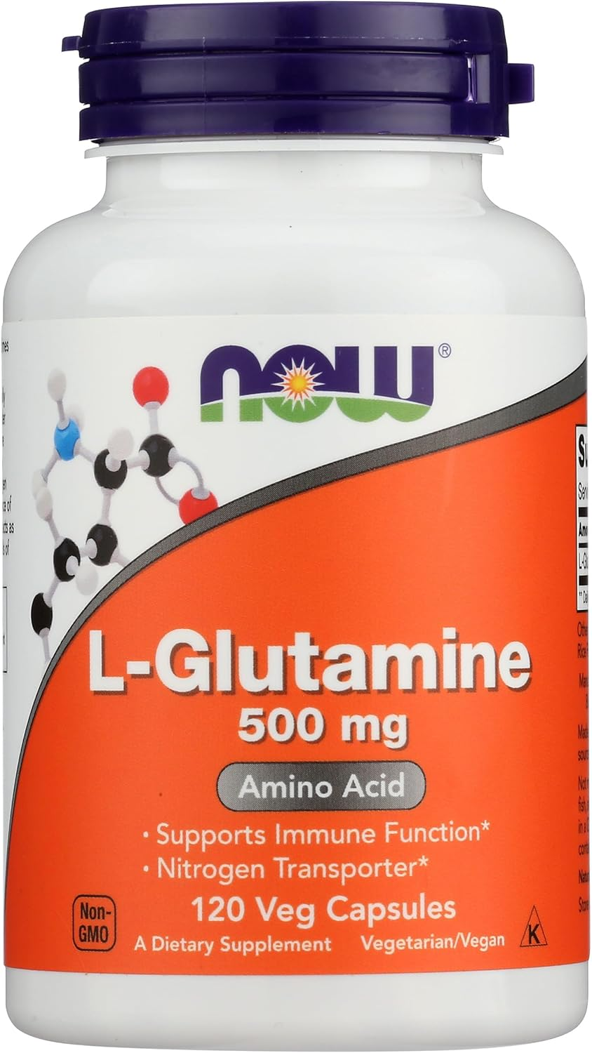 NOW Foods - L-Glutamine 500 Mg 120 Caps image number 3
