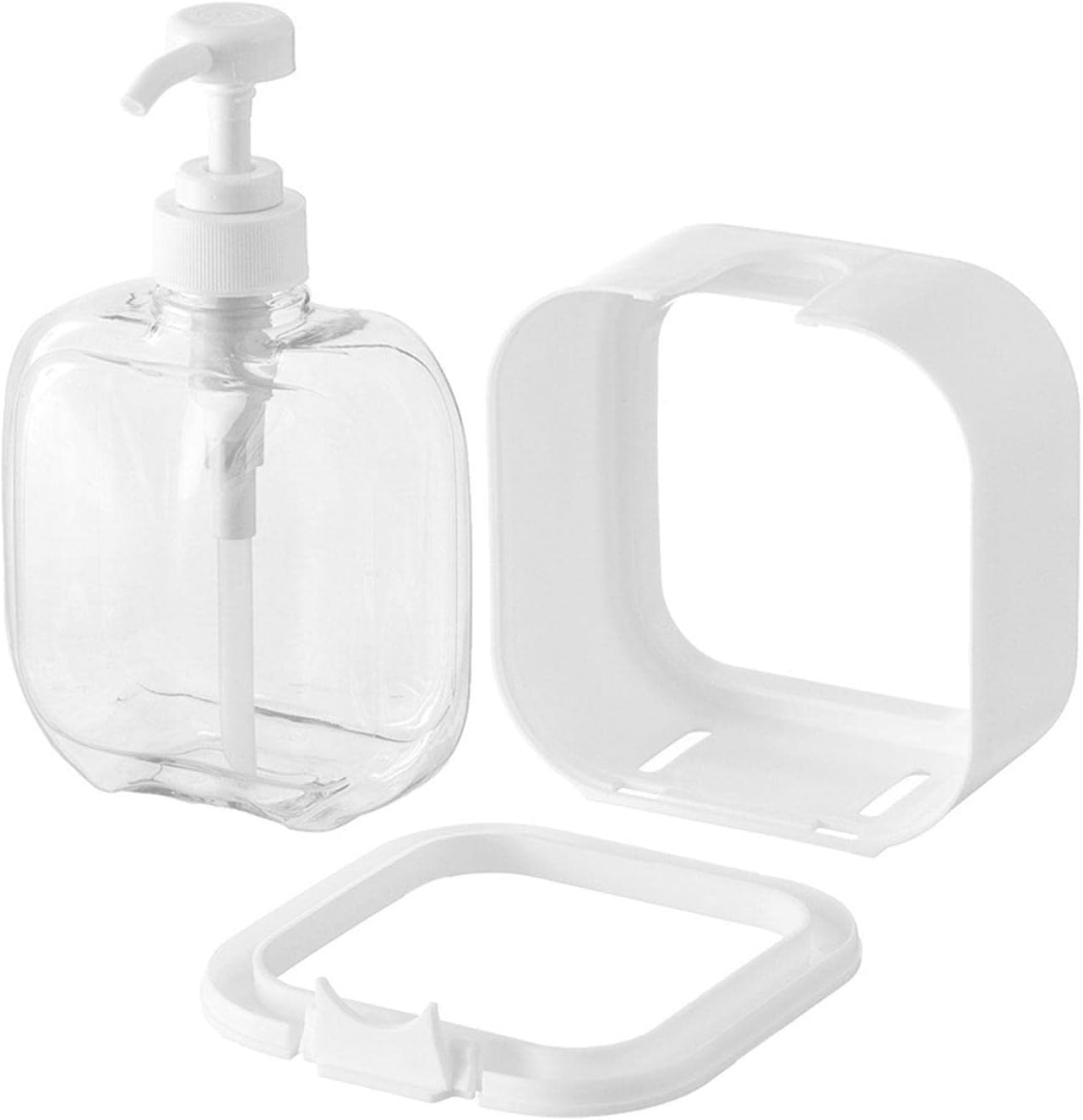 M/B Liquid Soap Dispenser - Clear Square 300Ml/500Ml Pump Dispenser for Kitchen/Bathroom image number 6