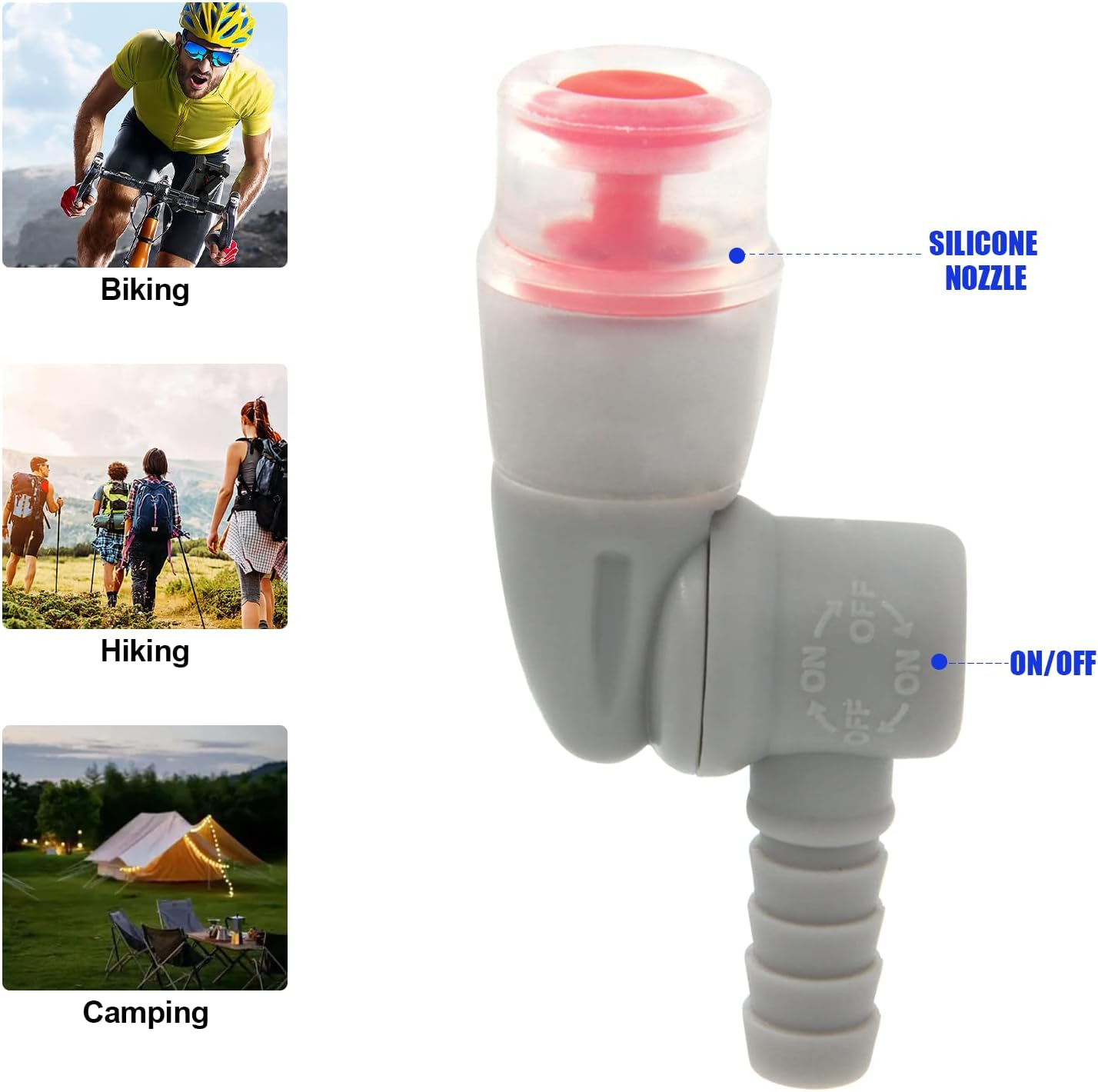 2 Pack Hydration Bags Bite Valve Mouthpiece Replacement for Cross Country Bladder Bag 90 Degree for Quick Acces & Easy Drinking Universal for Any Hydration Pack System image number 4