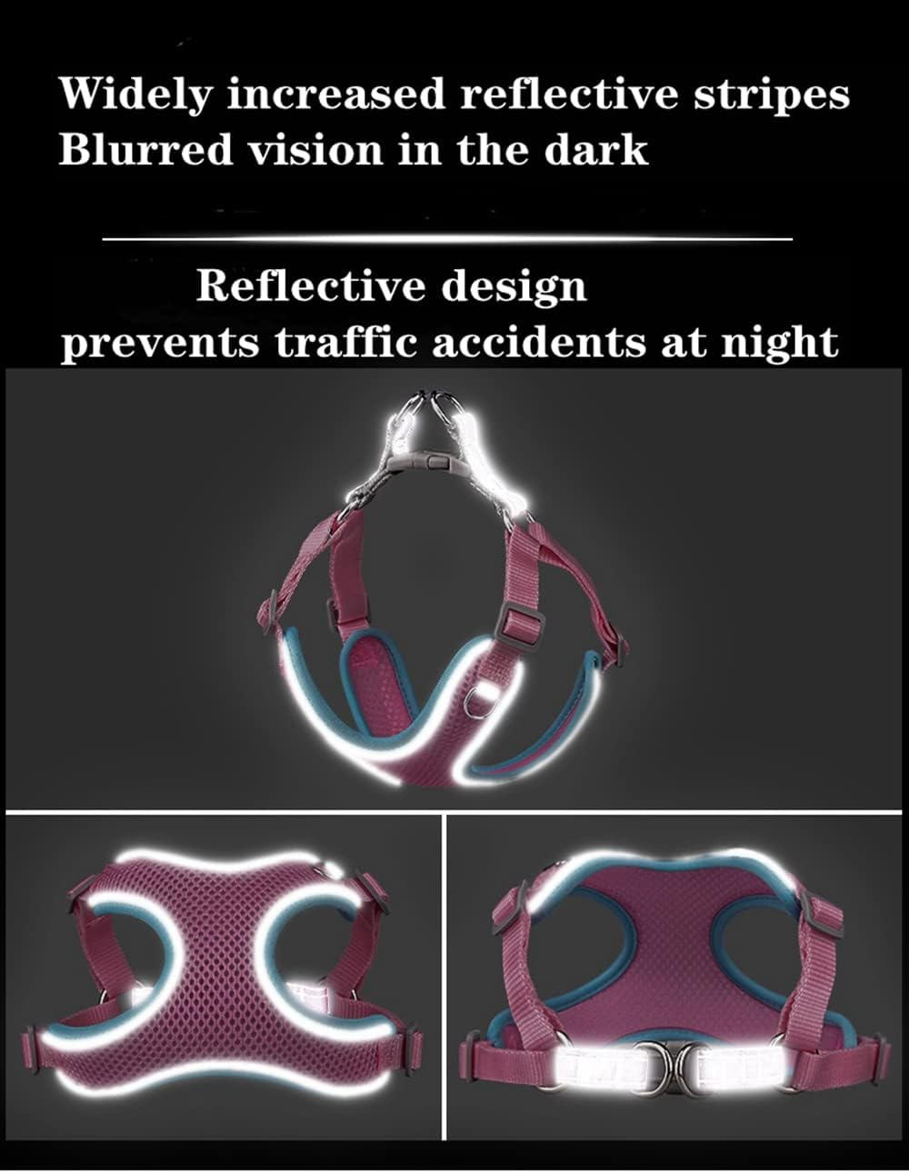 Dog Harness and Leash Step-In Air All Weather Mesh Step in Vest Harness for Small and Medium Dogs Yellow M image number 4