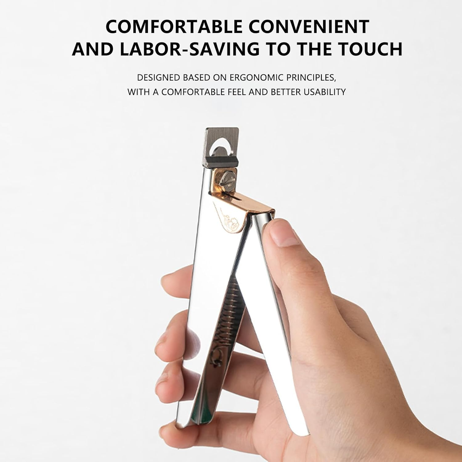 Taoluwin Acrylic Nail Tip Clippers, Stainless Steel Fake Nail Trimmer, Professional Nails Cutters with Adjustable Tension Knob, Ergonomic Spring Design for Effortless Shaping for Artificial & False Nails image number 5