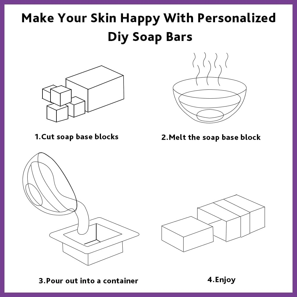 Tinmezor Honey Soap Base Gift Set Vegan, Soap Making Supplies,Diy Handmade Soap Base Natural,Organic Melt and Pour Soap Base for Soap Making, Easy to Cut - 2 Lbs image number 5