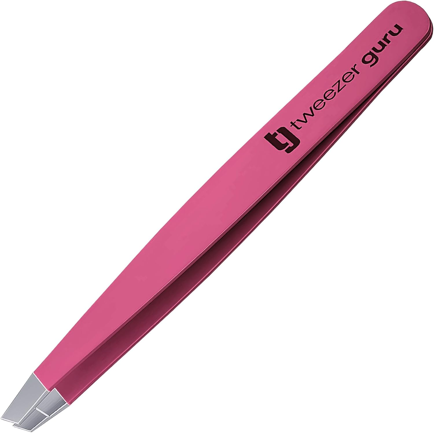Pink Slant Tweezers Tweezerguru Professional Stainless Steel Slant Tip Tweezer - the Best Precision Eyebrow Tweezers for Your Daily Beauty Routine
