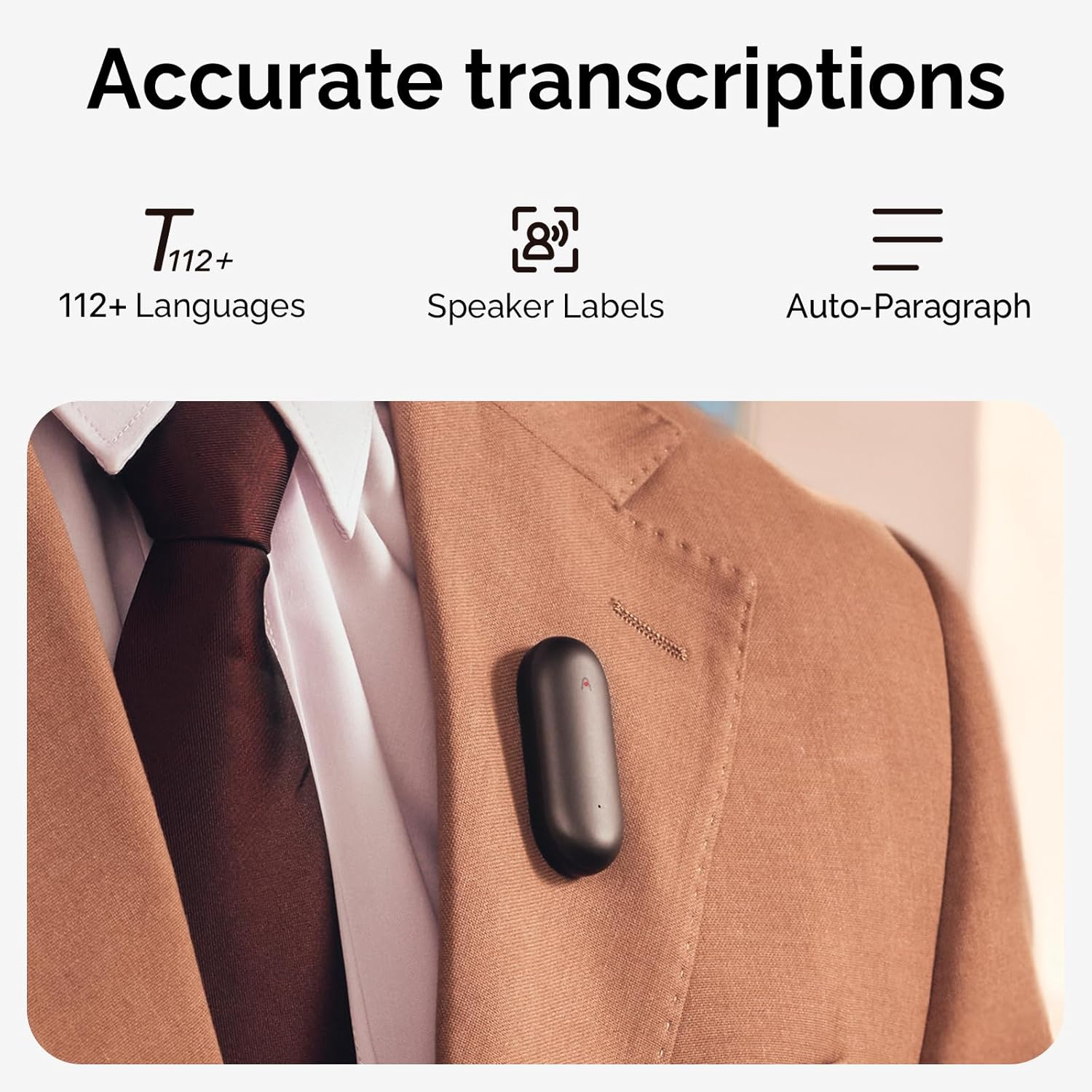 AI Voice Recorder, PLAUD Notepin Voice Recorder, App Control, AI Notetaker, AI Transcribe & Summarize, Support 112 Languages, 64GB Memory, Audio Recorder for Lectures, Meetings, Cosmic Gray image number 3