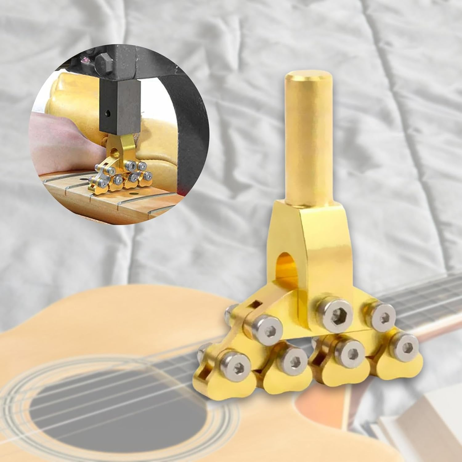 Hellery Guitar Fractal Fret Press Multifunction Portable Guitar Fractal Pusher image number 1