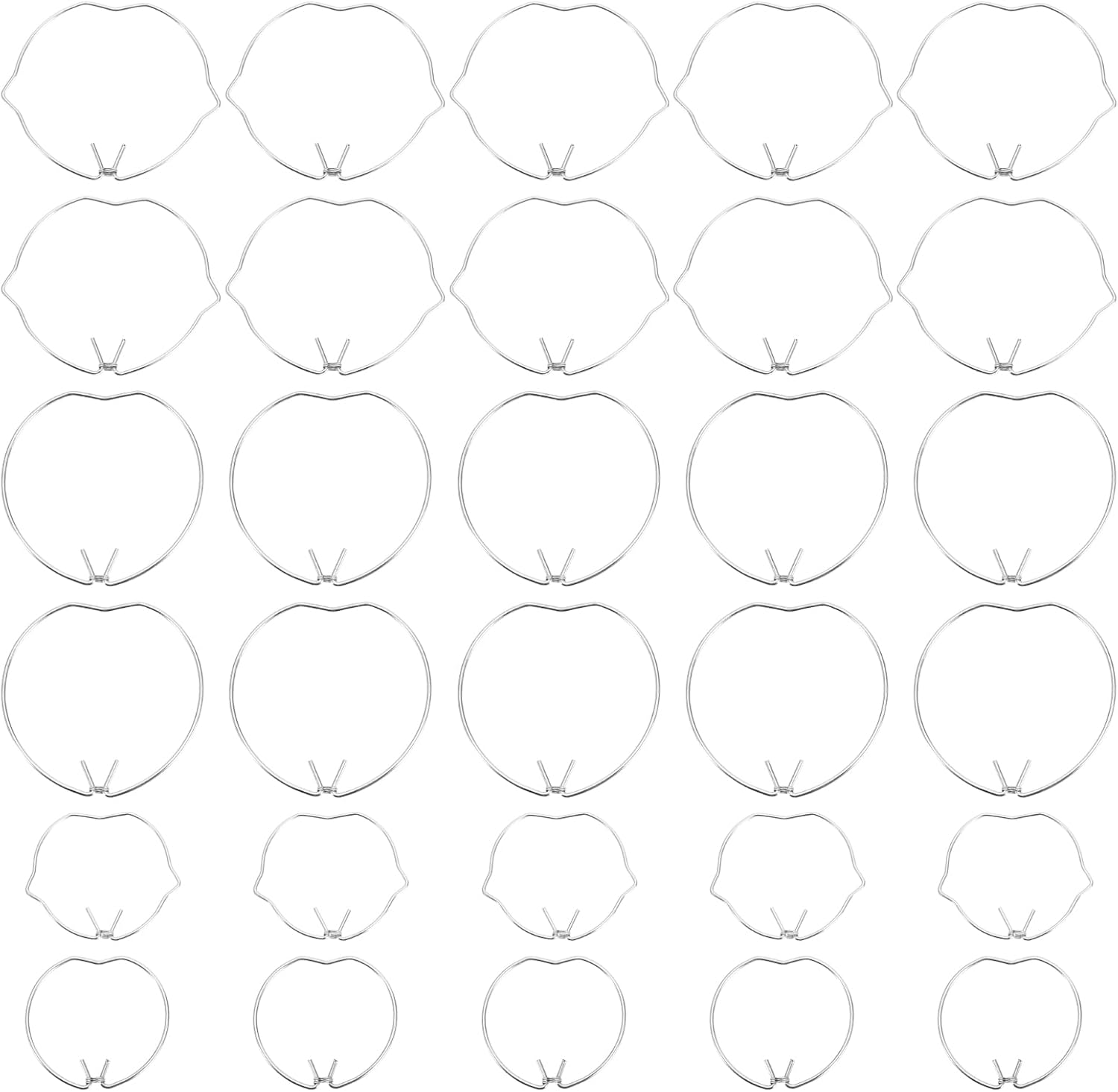 Create Idea 30PCS Retaining Spring Rings Clasp for MR16 MR11 Diameter 35Mm and 50Mm LED Halogen Bulb Holders 2 Shapes 2 Sizes Bulb Fittings or Most Lamps image number 4