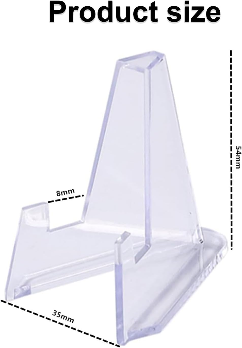 SAHENITEANA 30 Packs Acrylic Easel Stands Clear Mini Coin Display Easel Holder Displaying, Clear Multifunctional Display Holder, for Display Coin Display Easel image number 6
