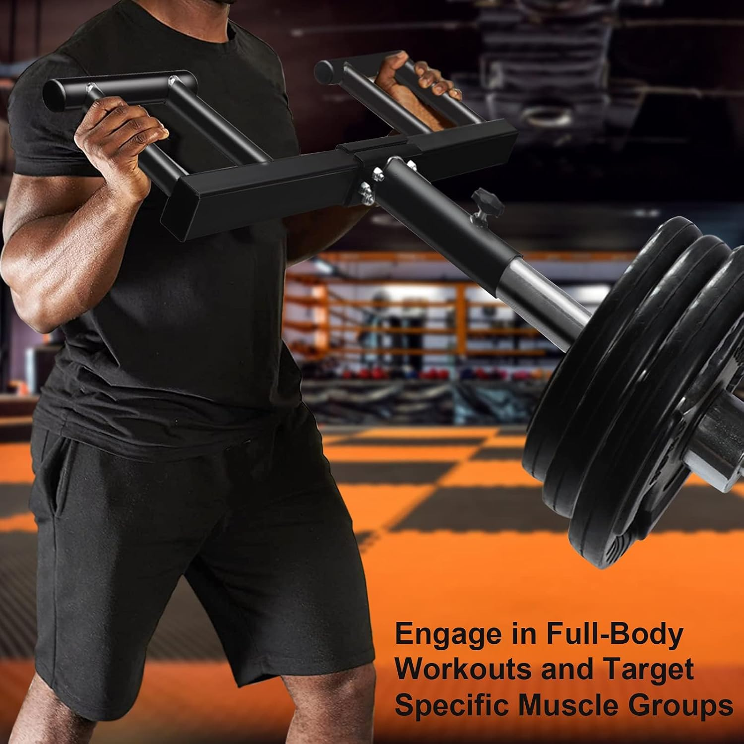 BRTGYM Viking Press Landmine Handle Attachment,For 2 Inch Olympic Barbell, Heavy Iron Made Home Gym Equipment for Deadlift Squat Row Press Workout image number 1