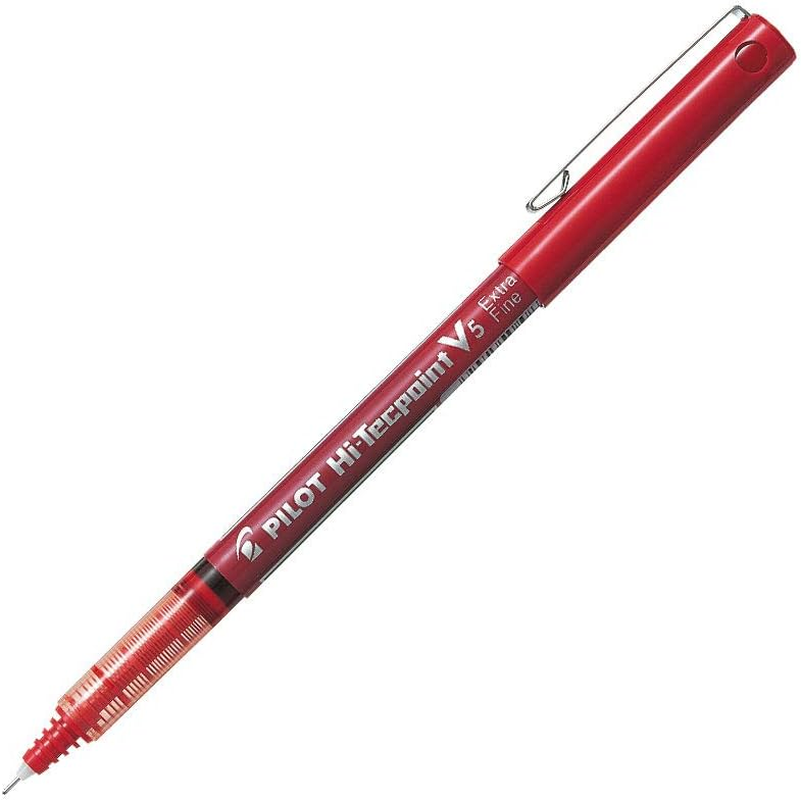 Pilot V5 Liquid Ink Rollerball 0.5 Mm Tip (Box of 12) - Red image number 2