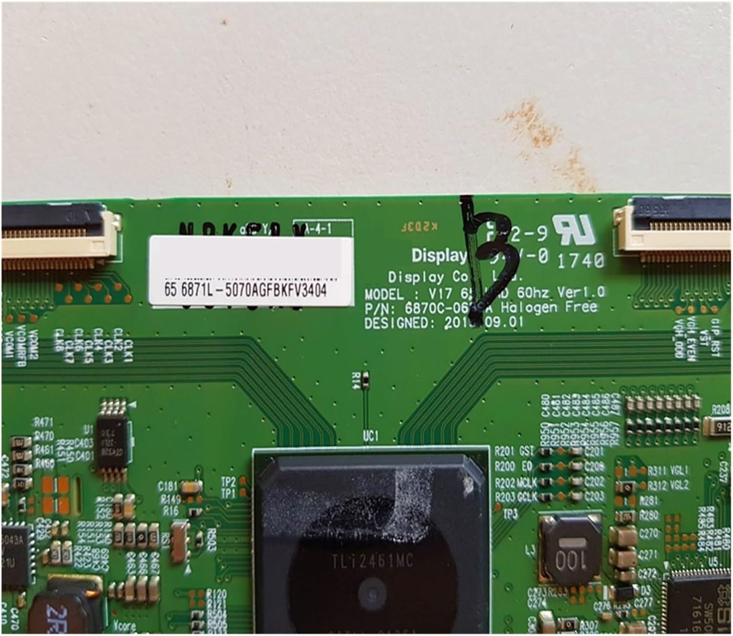 6870C-0689A 6871L-5070A 6871L-5043B 6871L-5283A 6871L-4956B T-Con Board Replacement Parts，Compatible for LG 65 Inch 65UJ634T 65UJ6300 65UJ6200 TV Logic Board image number 5