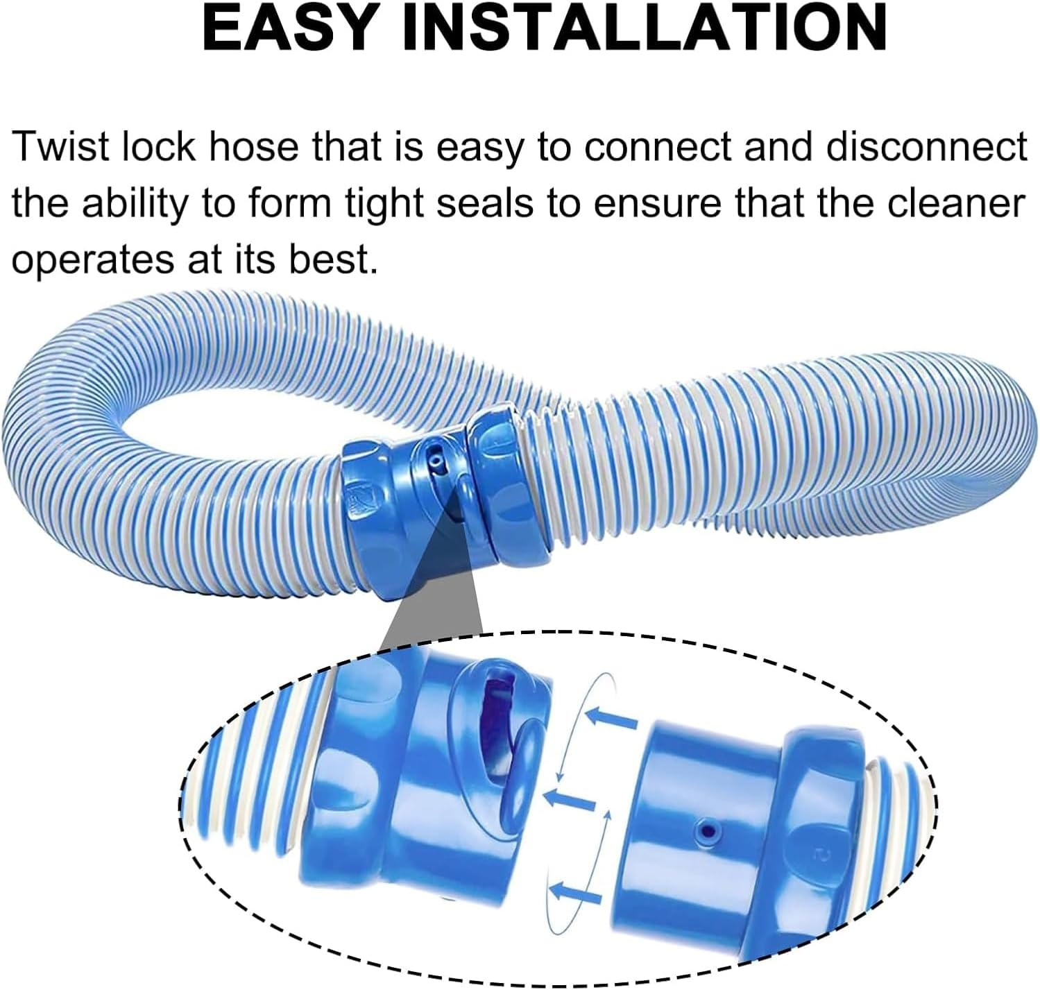 Yharnamite Pool Vacuum Hose, 40 Inch R0527700 Twist Lock Pool Hoses, Pool Cleaner Hoses for Zodiac MX6 MX8 Replacement Parts image number 4