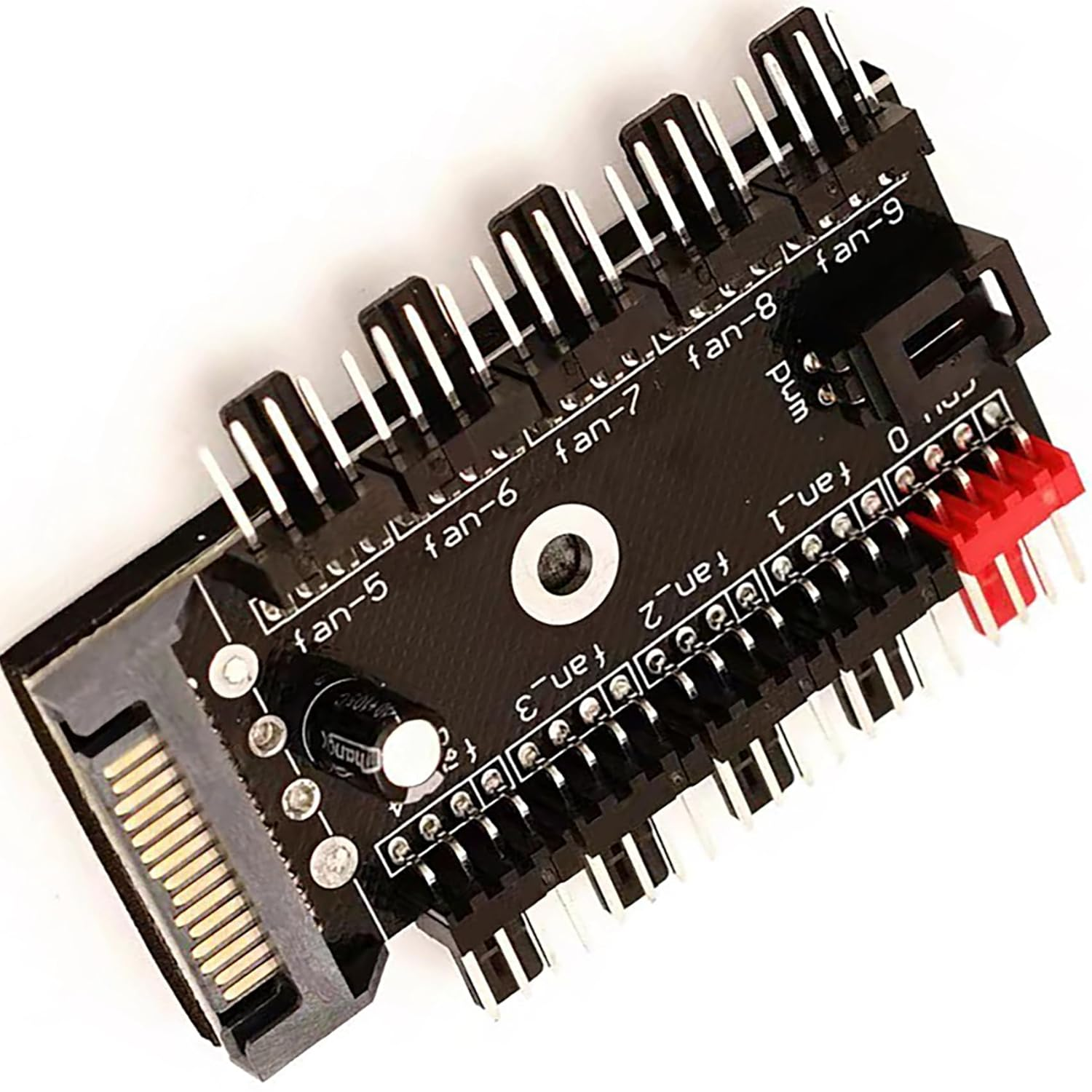 Tunghey 4-Pin PWM Fan Power Supply Cable 1 to 10 Way Splitter Hub 4 Pin Mol-Ex Powered PC Case Motherboard Fan Power Extension Cable Cord for ATX Computer Case 4/3Pin Cooling Fans image number 3