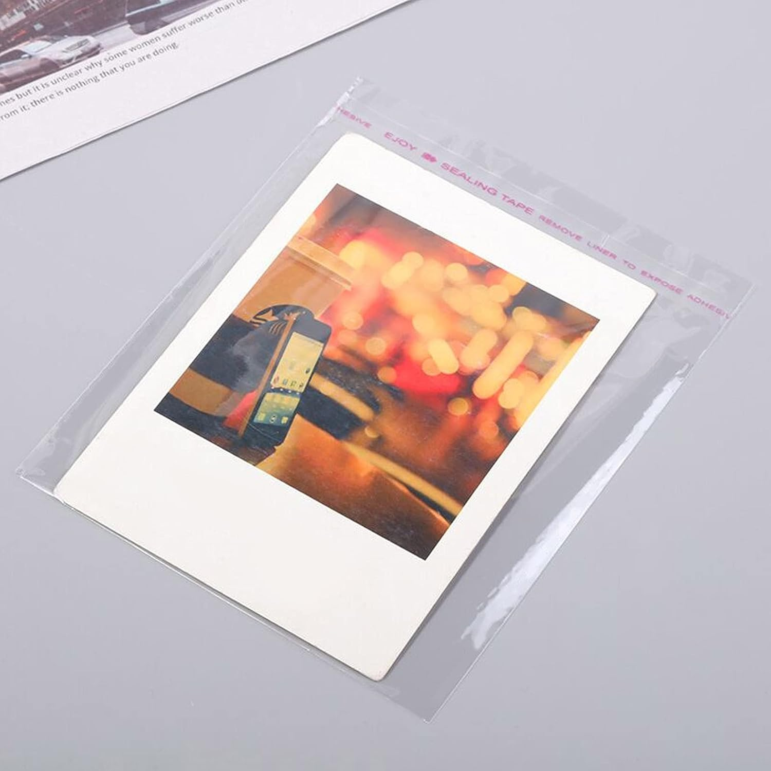 7X10 Inch Clear Resealable Cellophane Bags Self Adhesive,100 Pcs Self Sealing Cellophane Bags image number 4