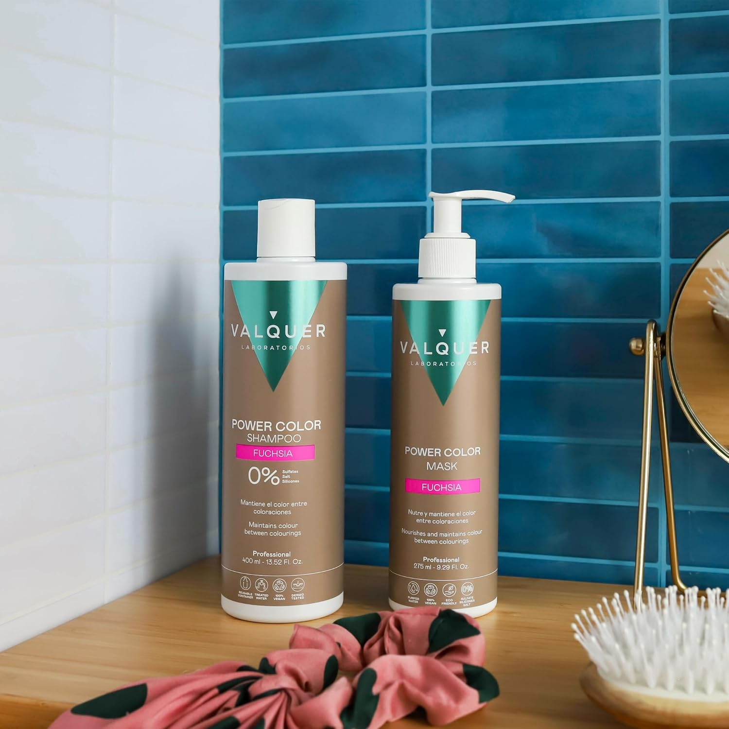 Valquer Power Colour Mask Vegan and Silicone Free Formula Gives Hair Colour 290 Ml Fuchsia image number 2