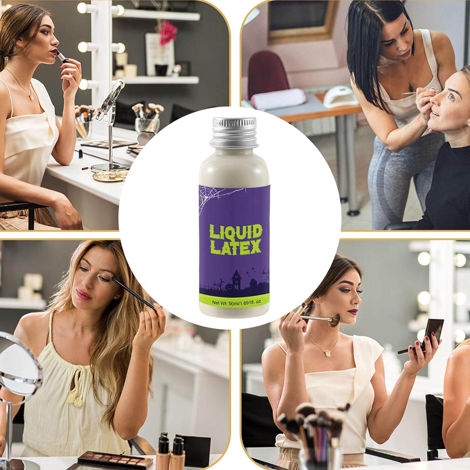 Liquid Latex Body Paint,50Ml Gentle False Wound Latex - Fake Scar Making Supplies for Artists Photography Models Body Painters Cosplay Enthusiasts Theater Performers Makeup Students image number 4