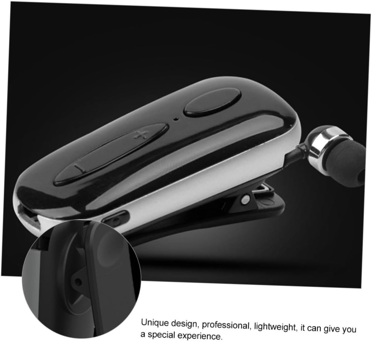 Jojofuny Wireless Headset Earbud for Sports Professional Clip Earbud Wireless Headphone Stretchable Cord for Exercise