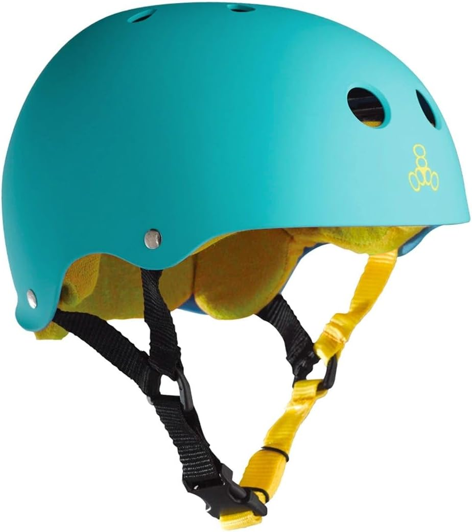 Triple Eight Helmet with Sweat Saver Liner, Baja Teal Rubber, Small image number 5