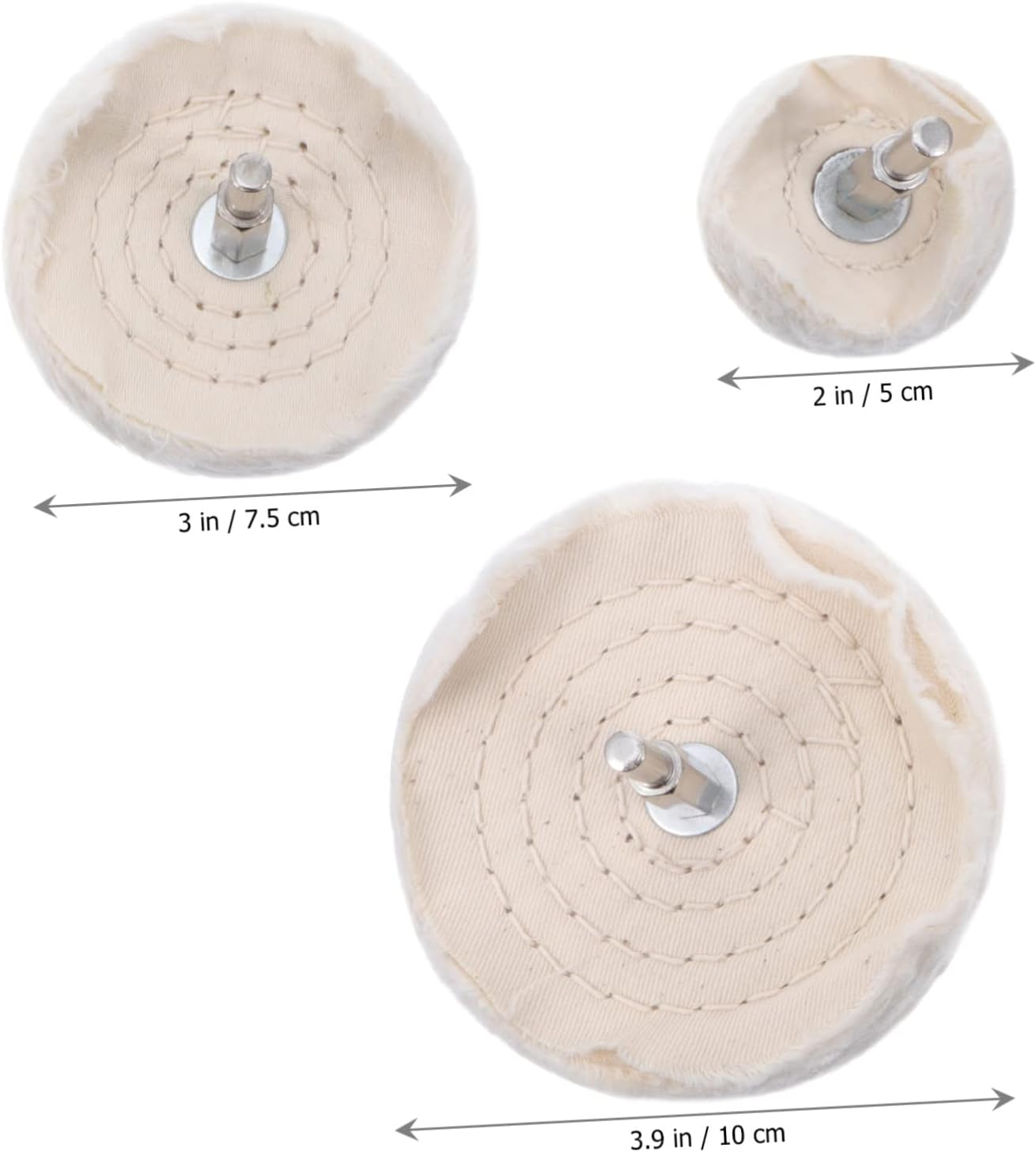 SOESFOUFU Polishing Wheel Set Buffing Mop Kit 3Pcs T-Handle Cotton Polishing Pad Sturdy Soft Buffing Wheel and Waxing with Drill Compatibility image number 1