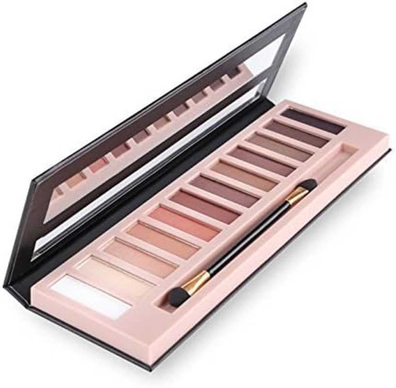 Bestland 2 Pack 12 Colors Makeup Nude Colors Eyeshadow Palette Natural Nude Matte Shimmer Glitter Pigment Eye Shadow Pallete Set Waterproof Smokey Professional Beauty Makeup Kit (2 PCS) image number 2