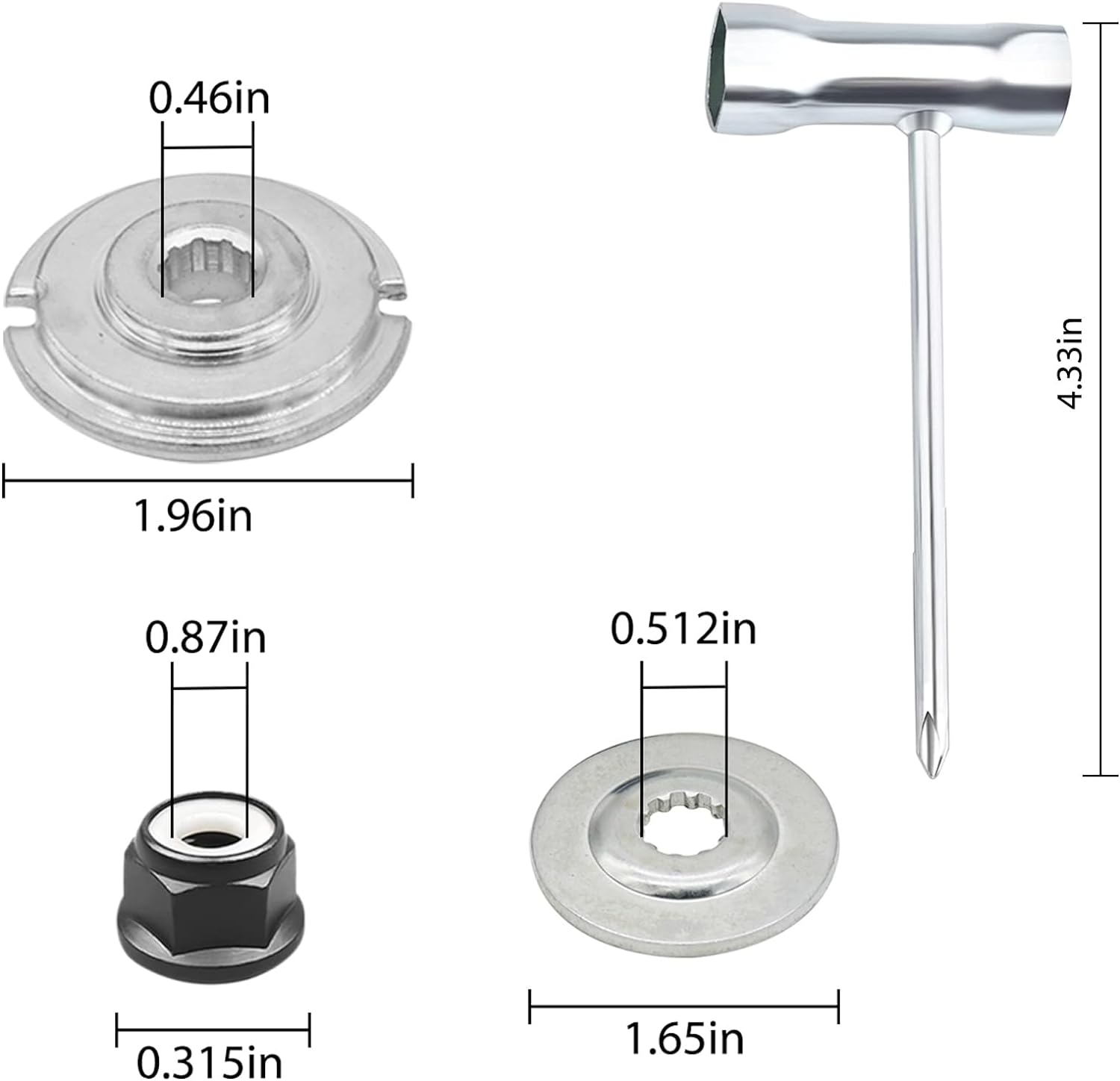 Tivddikun Brush Cutter Blades, 10 Inch 6 Steel Razors Trimmer Head & 3Teeth Weed Eater Blade with Adapter Kit for Brush Cutter, Trimmer and Weed Eater image number 6