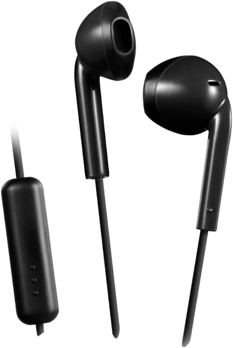 JVC HA-F17M-B-E In-Ear Earbuds Compact & Comfort with 1 Button Remote Control, Sweat Resistant (IPX2), 1.0 M Cable - Black